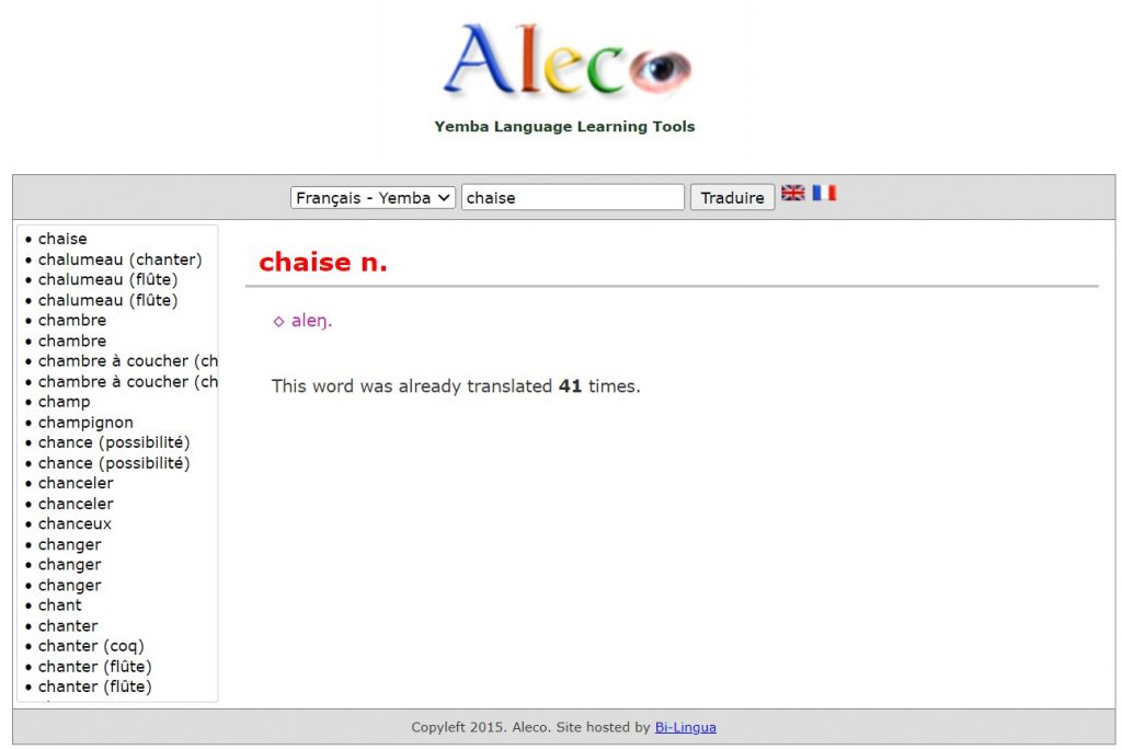 Aleco Yemba translator